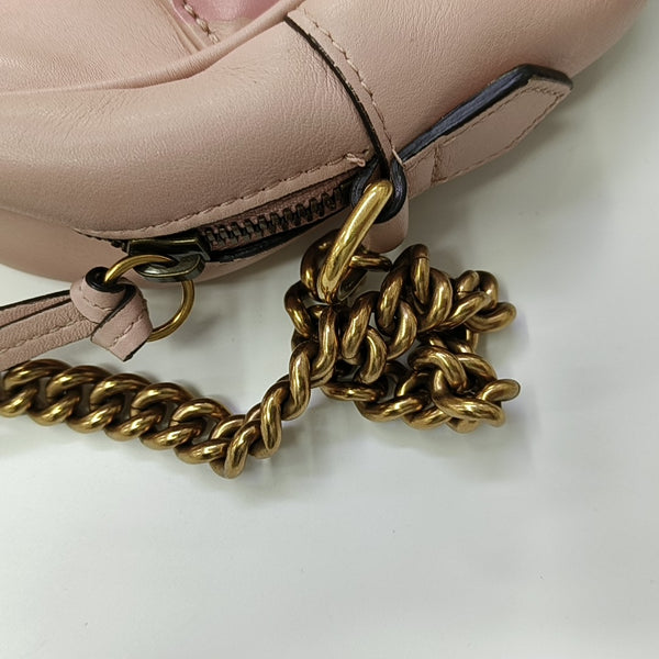 GG Marmont Medium Quilted Calfskin Pink