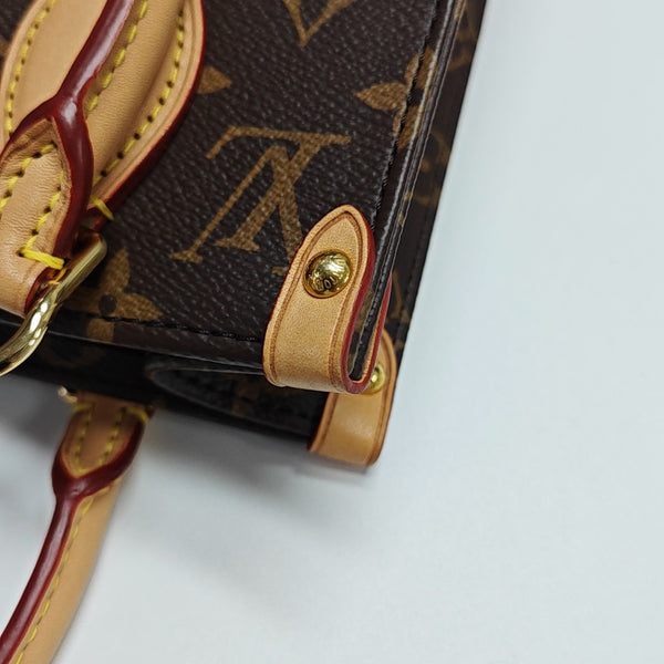 SAC PLAT BB Monogram Coated Canvas Brown