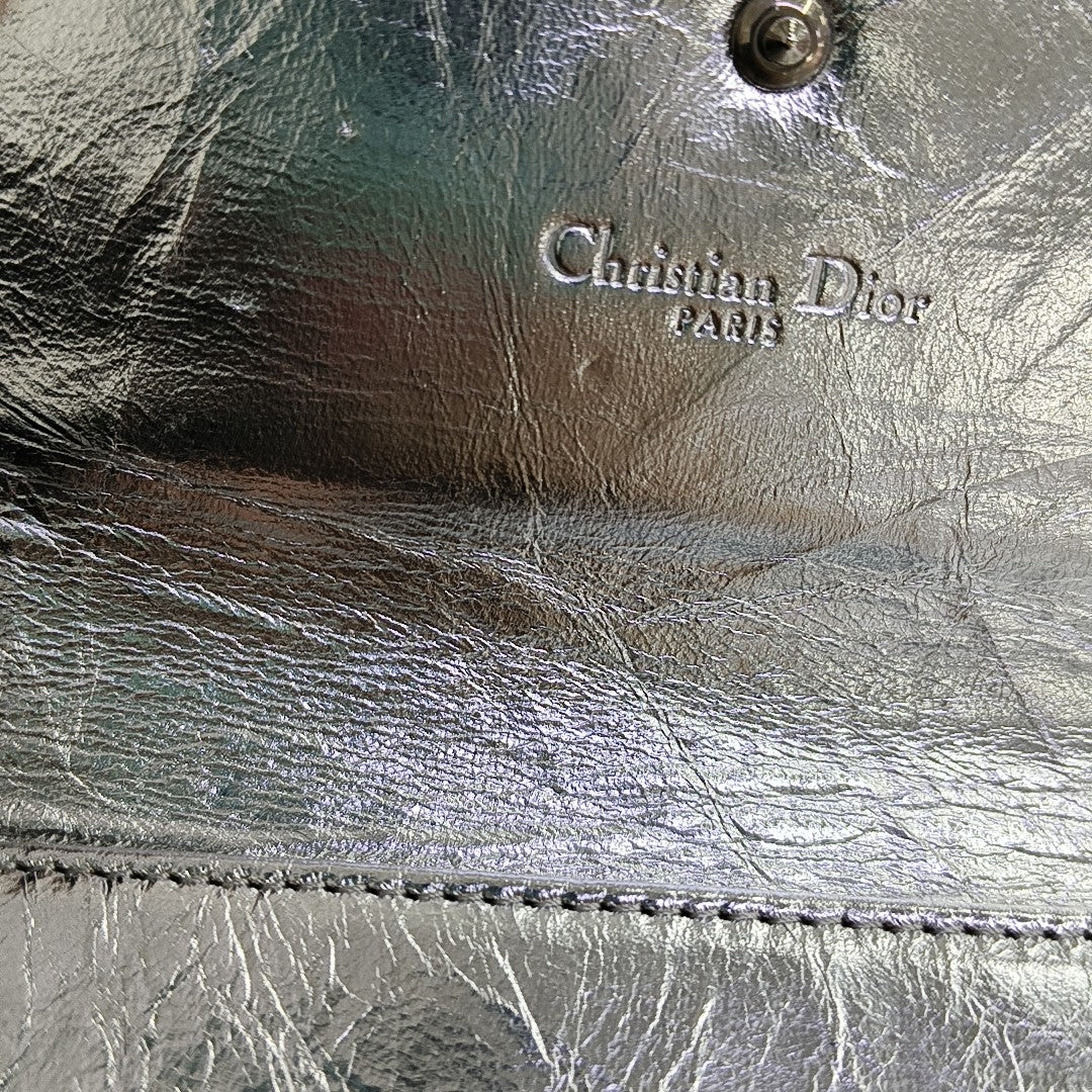 Diorama Calfskin Silver Wallet