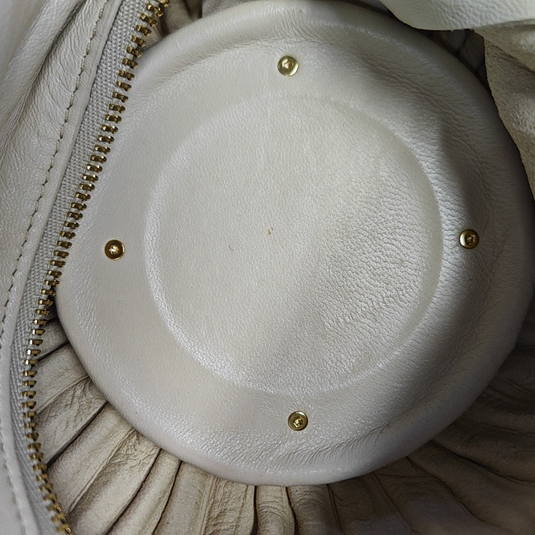 Nest Backet Calfskin White