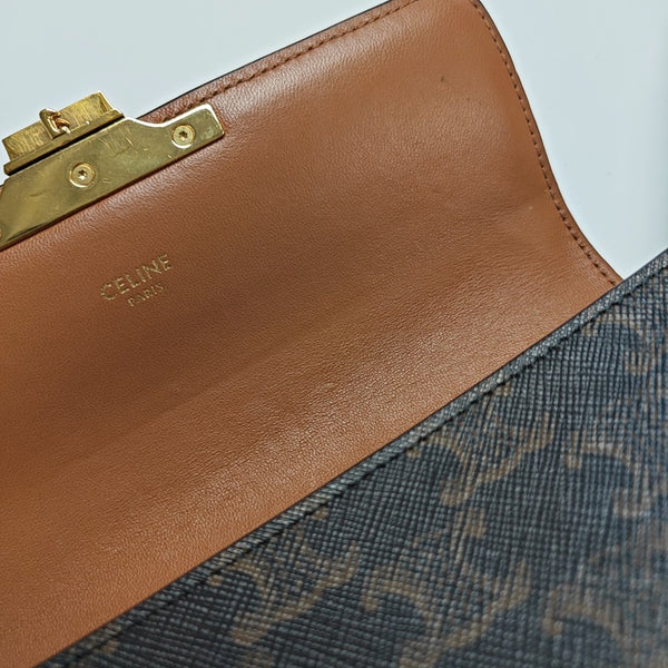 TRIOMPHE Small Coated Canvas Brown