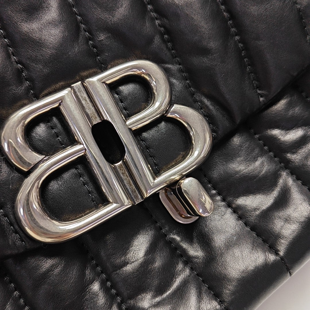 Monaco Small Quilted Calfskin Black