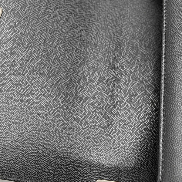 BOY CHANEL Medium Quilted Grained Calfskin Black