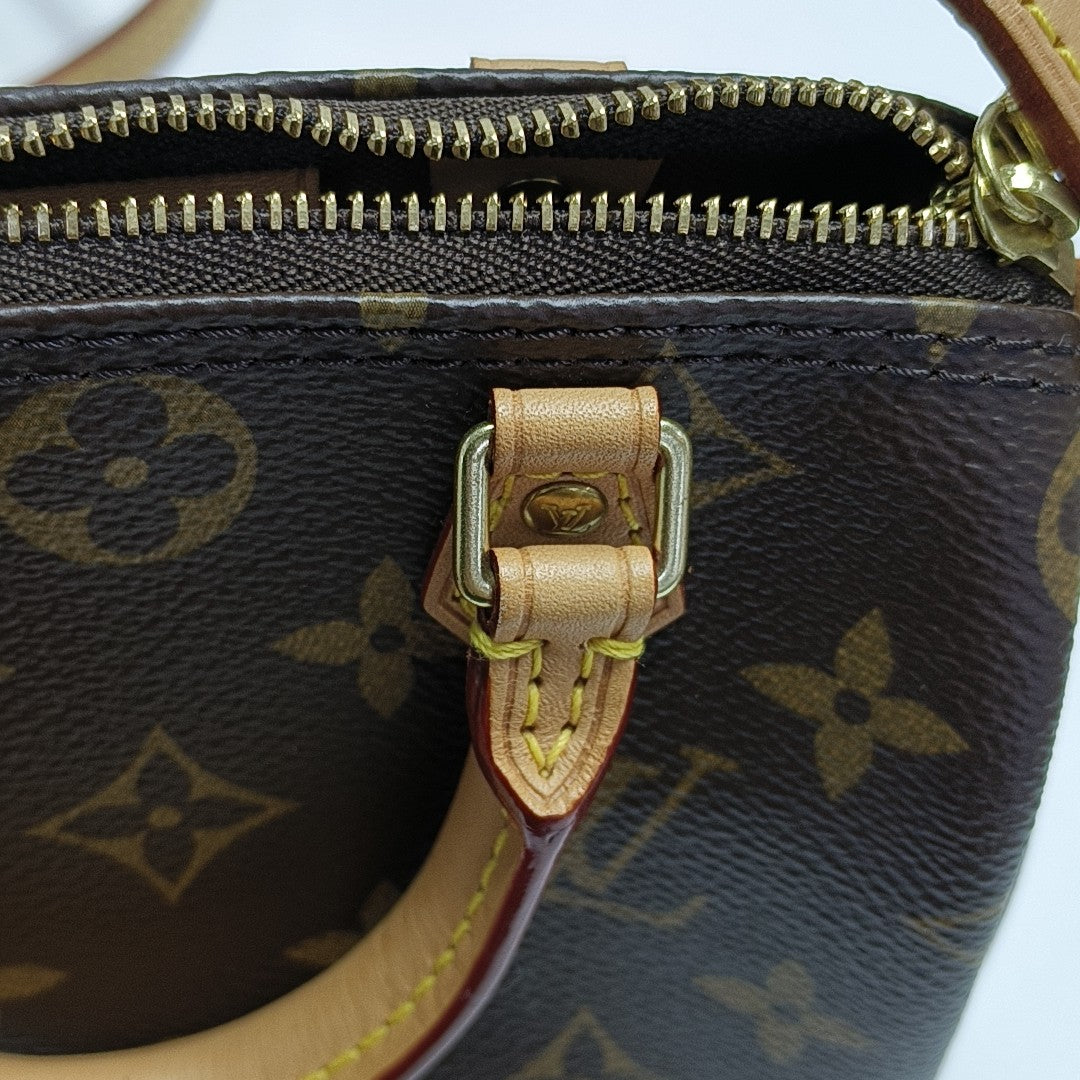 SPEEDY Nano Monogram Coated Canvas Brown
