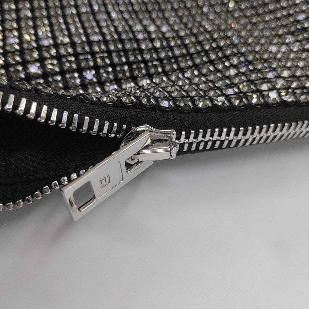 Lab-Grown Diamond Top Handle Bag Black