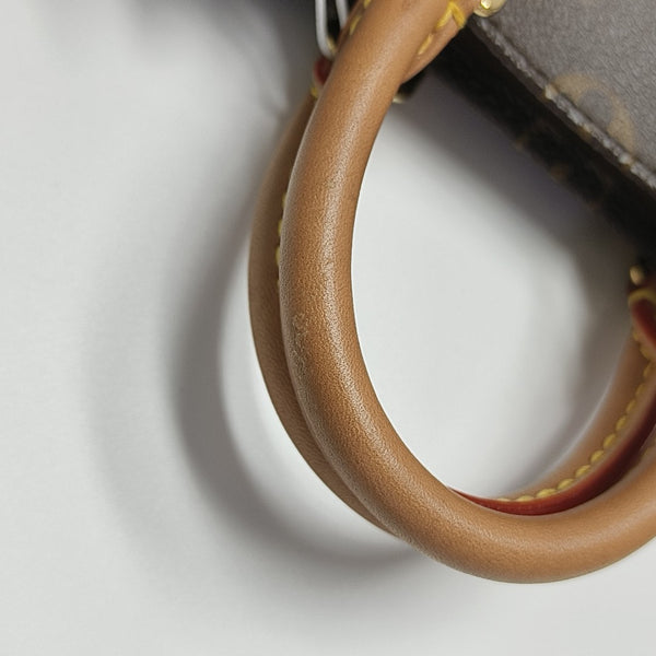 SAC PLAT Mini Monogram Coated Canvas Brown