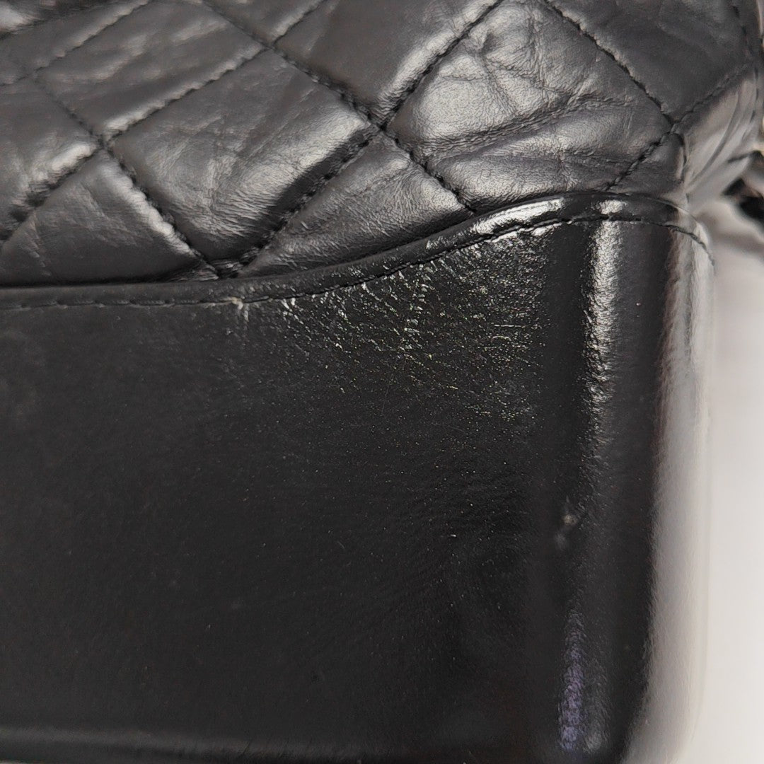 GABRIELLE New Medium Quilted Vintage Calf Black