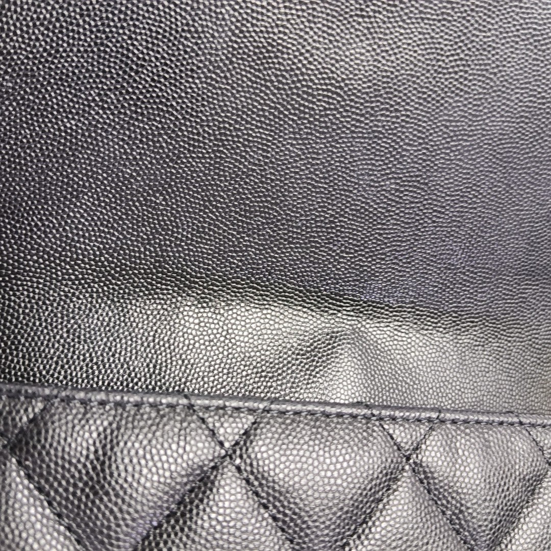 23C Mini Quilted Grained Calfskin Black