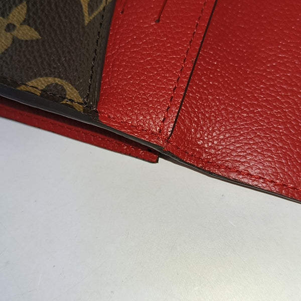 MARIE LOU Monogram Coated Canvas Brown Wallet