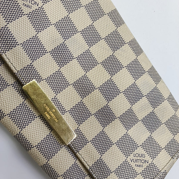 FAVORITE PM Damier Azur Coated Canvas White