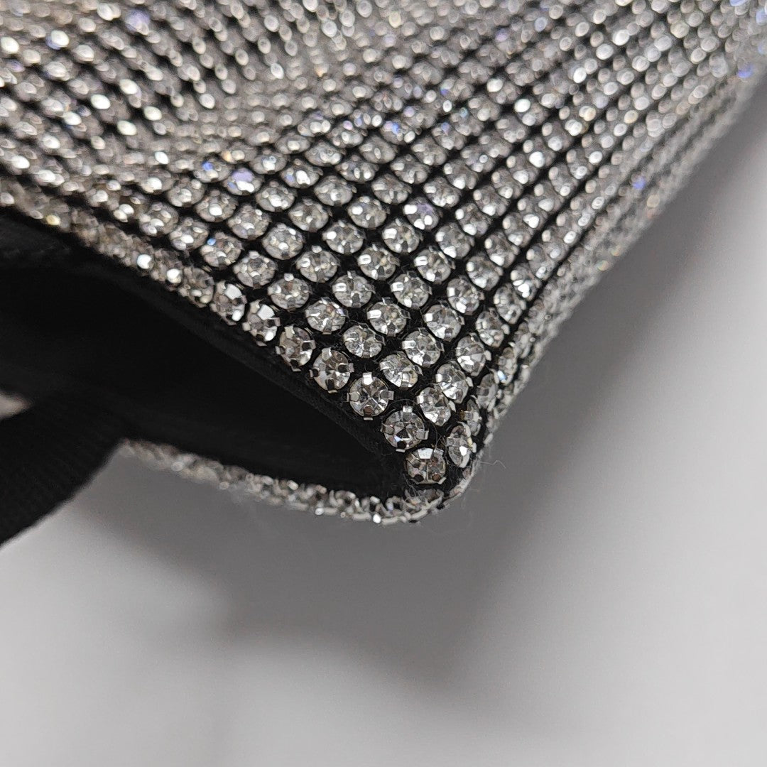 Lab-Grown Diamond Top Handle Bag Black