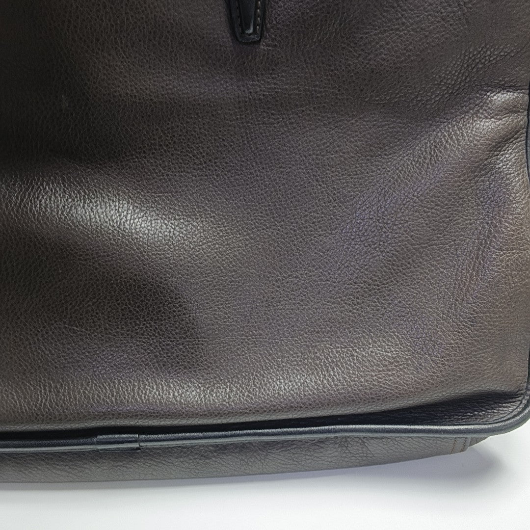 Calfskin Top Handle Bag Brown