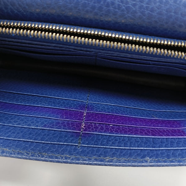 Interlocking G Small Calfskin Blue