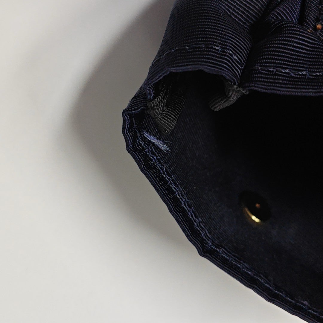 Fabric Top Handle Bag Blue
