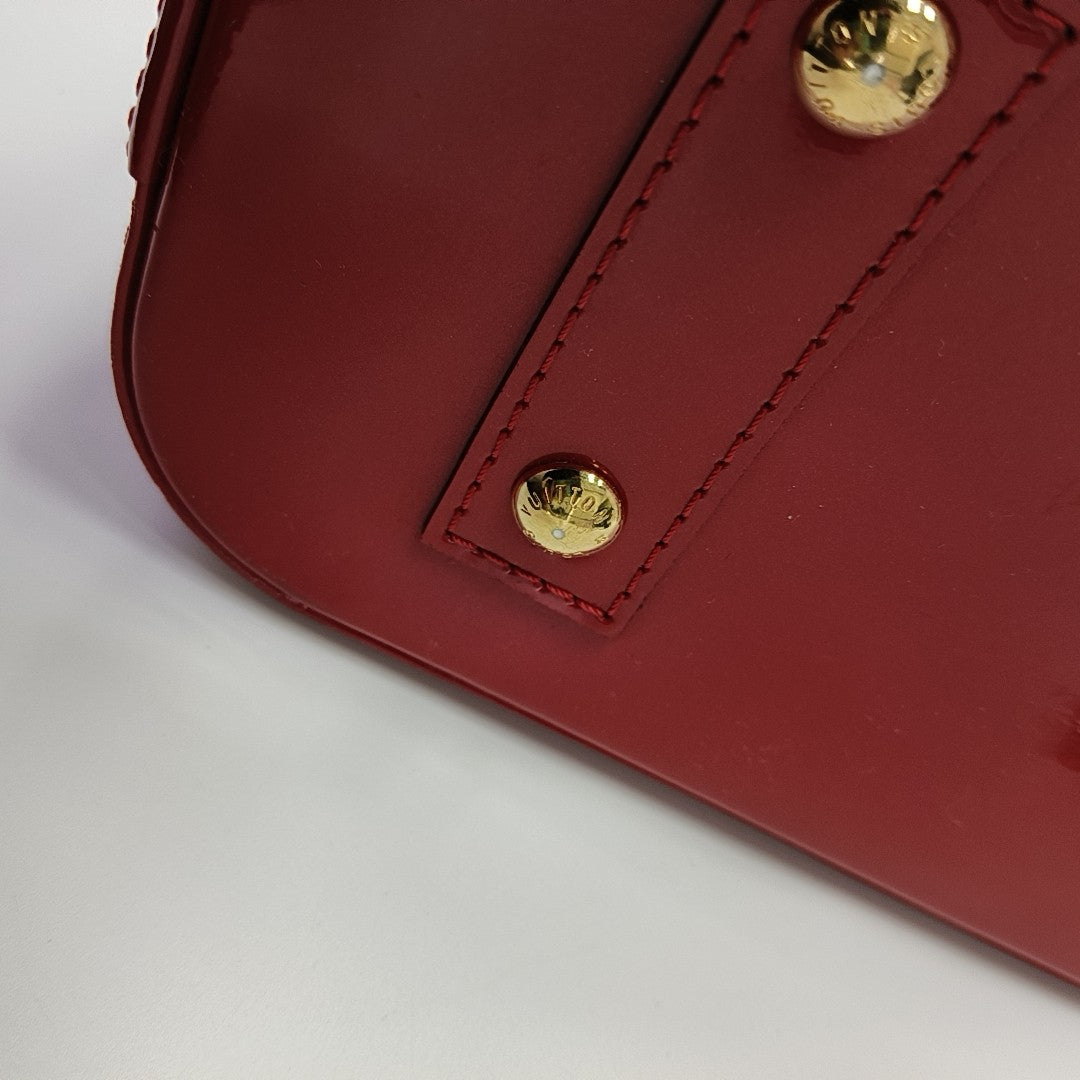 ALMA BB Monogram Patent Leather Red