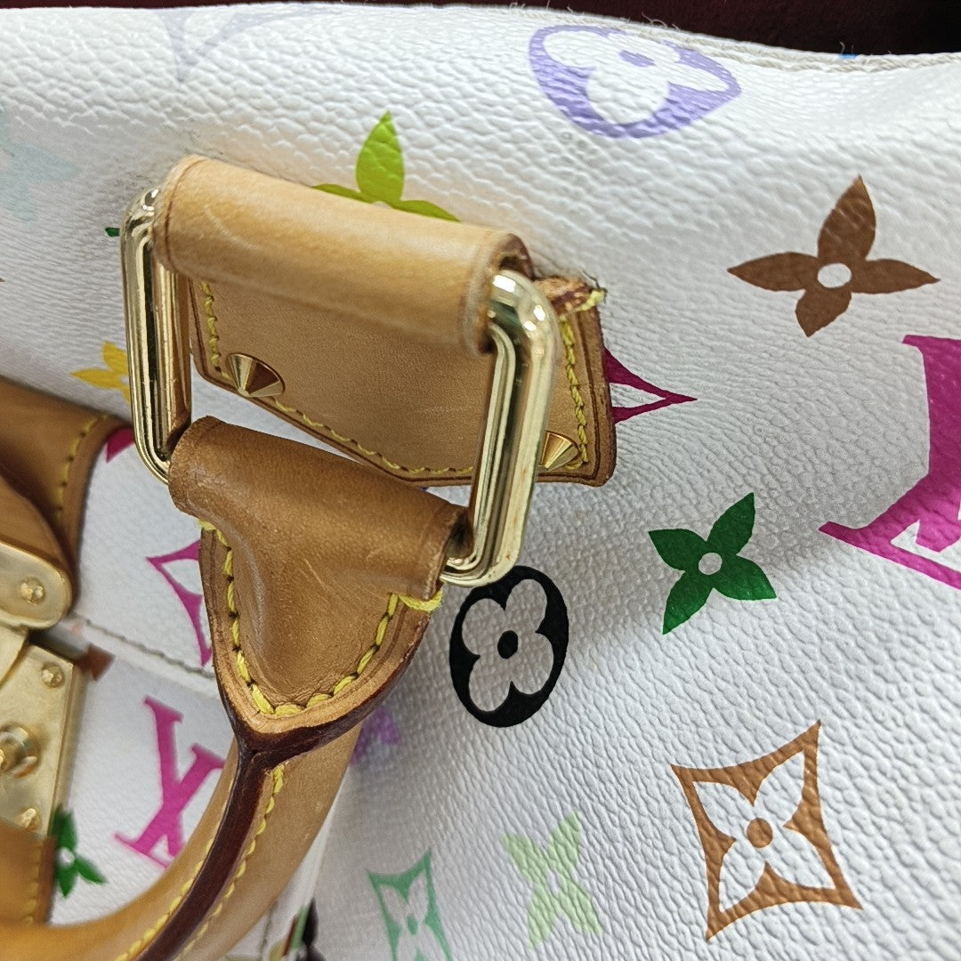 SPEEDY 30 Monogram Coated Canvas White