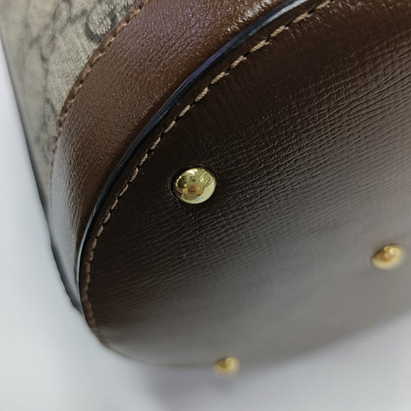 Horsebit 1955 Small Coated Canvas Beige