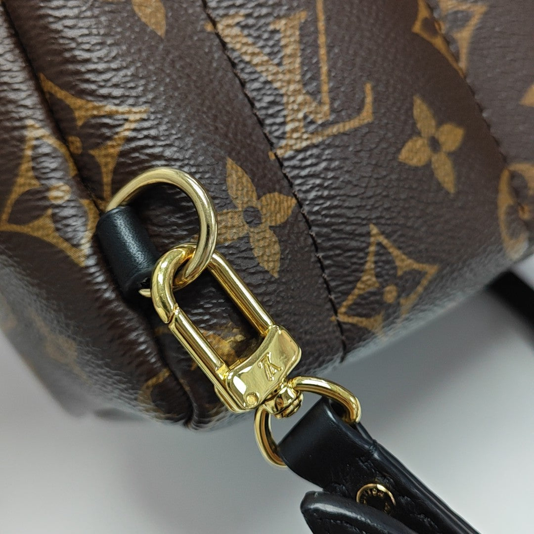 PALM SPRINGS Mini Monogram Coated Canvas Brown