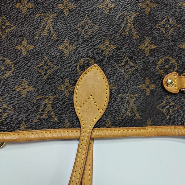 NEVERFULL MM Monogram Coated Canvas Brown