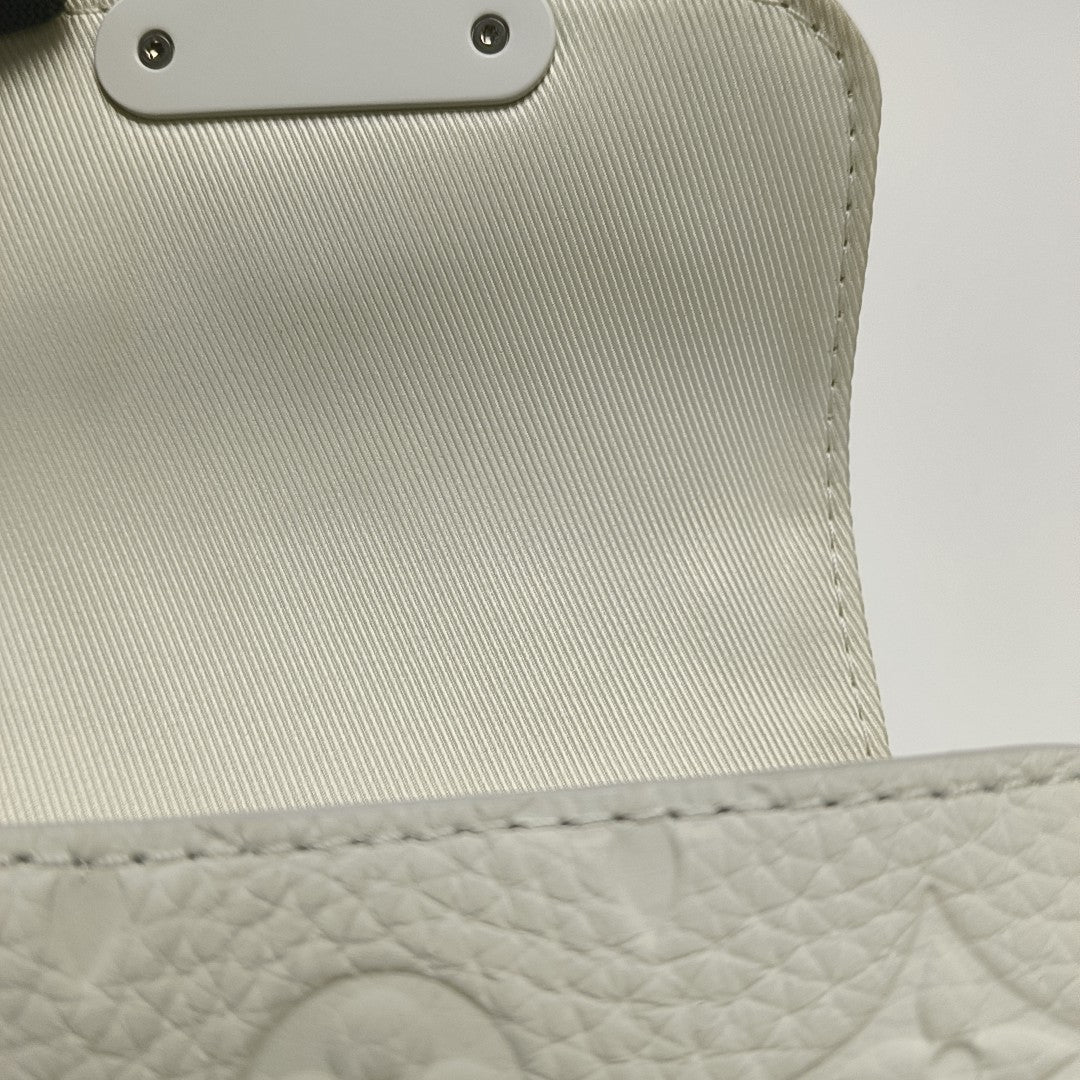 S LOCK Monogram Calfskin White