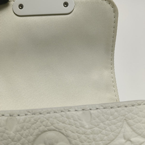 S LOCK Monogram Calfskin White
