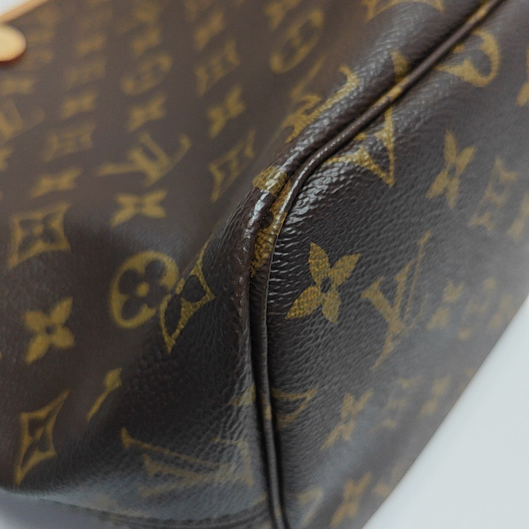 NEVERFULL MM Monogram Coated Canvas Brown