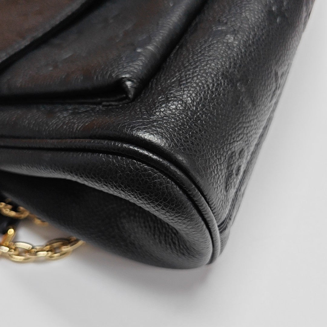 Anytime Flap Monogram Calfskin Black