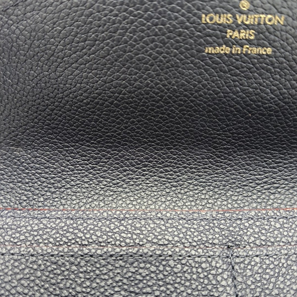 SARAH Monogram Calfskin Blue Wallet