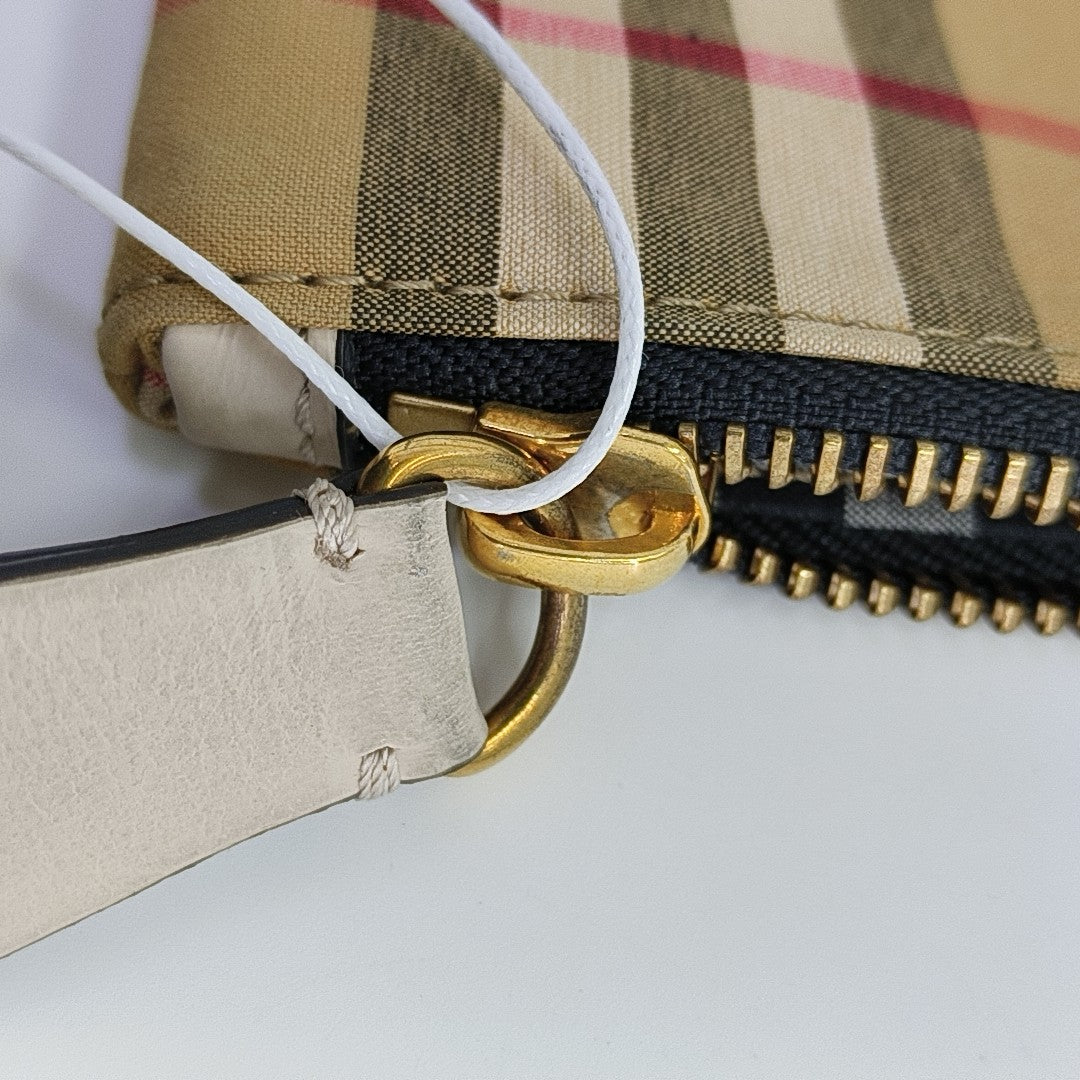 Coated Canvas Clutch Multicolor