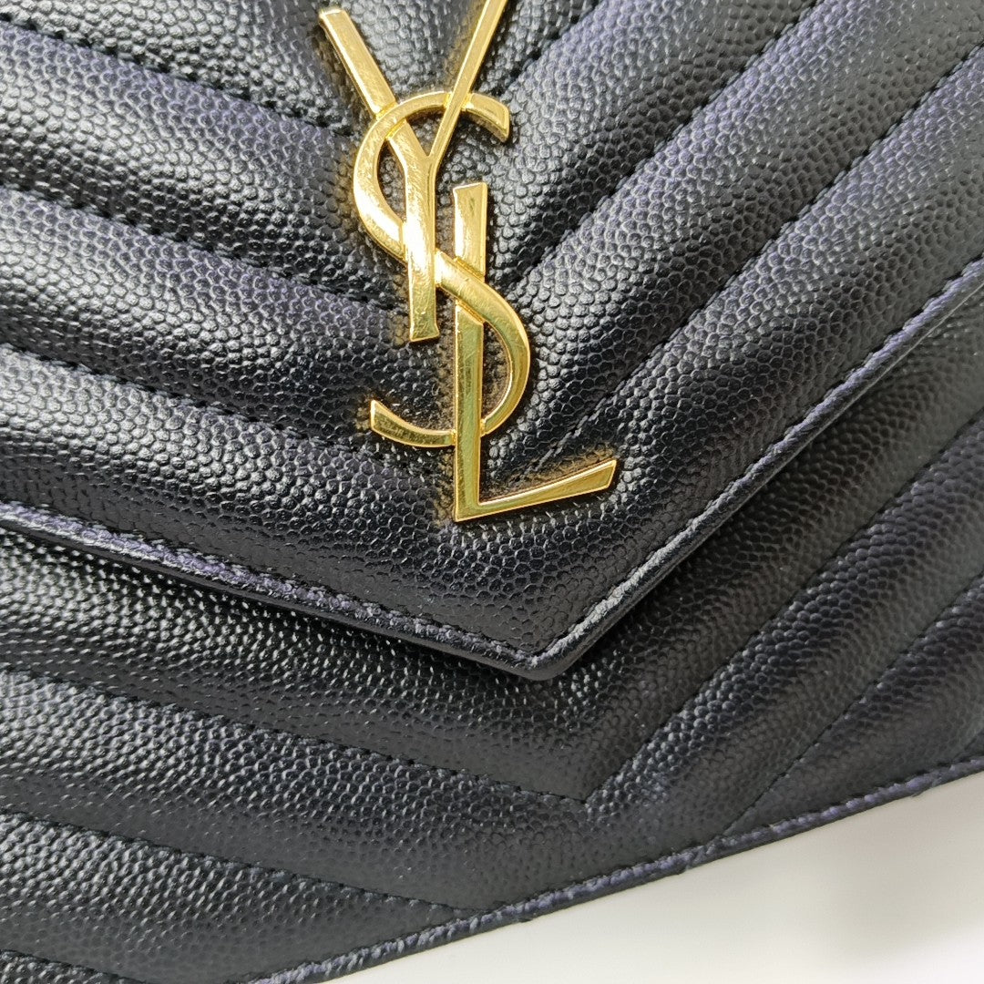MONOGRAM WOC Chevron Calfskin Black
