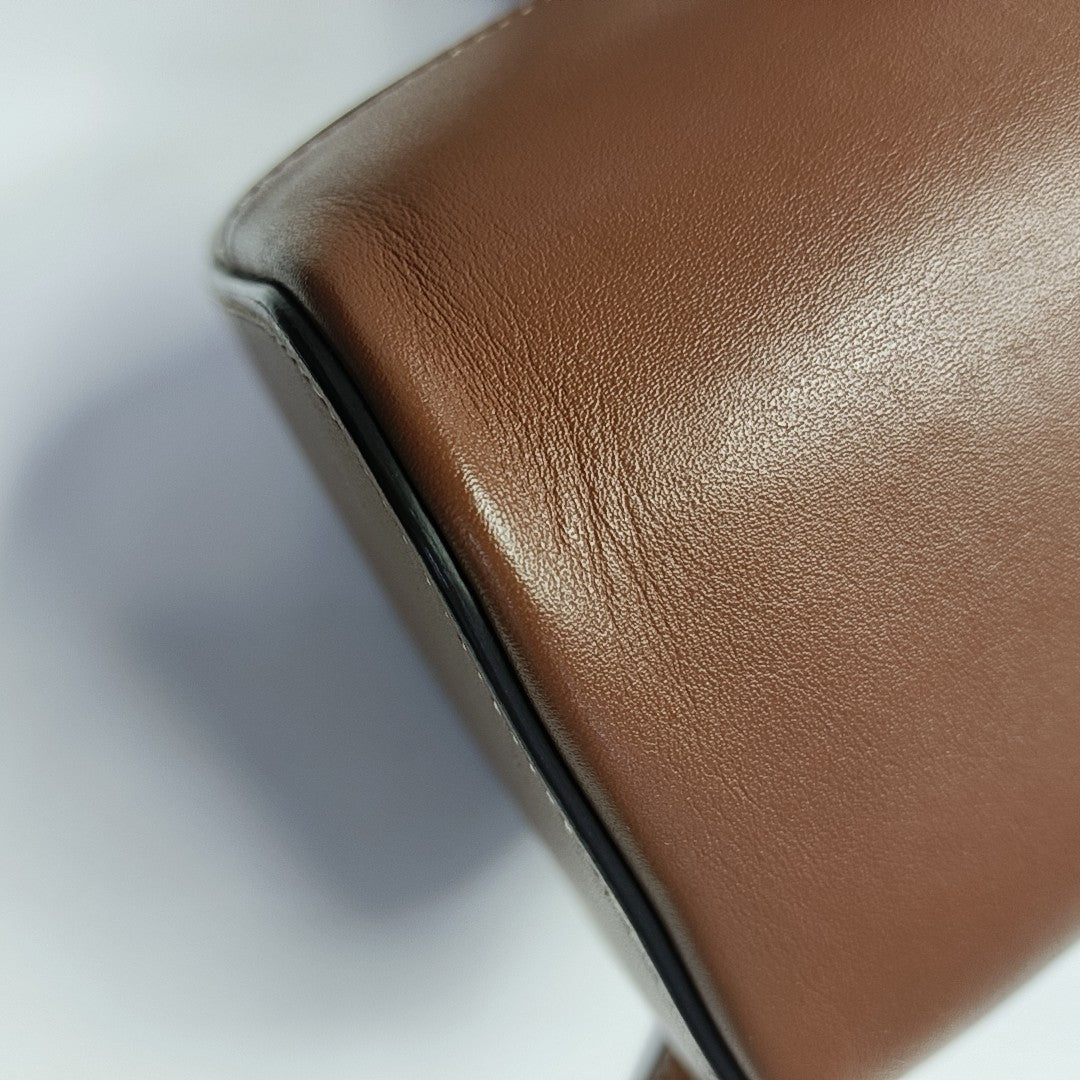 Calfskin Shoulder Bag Brown