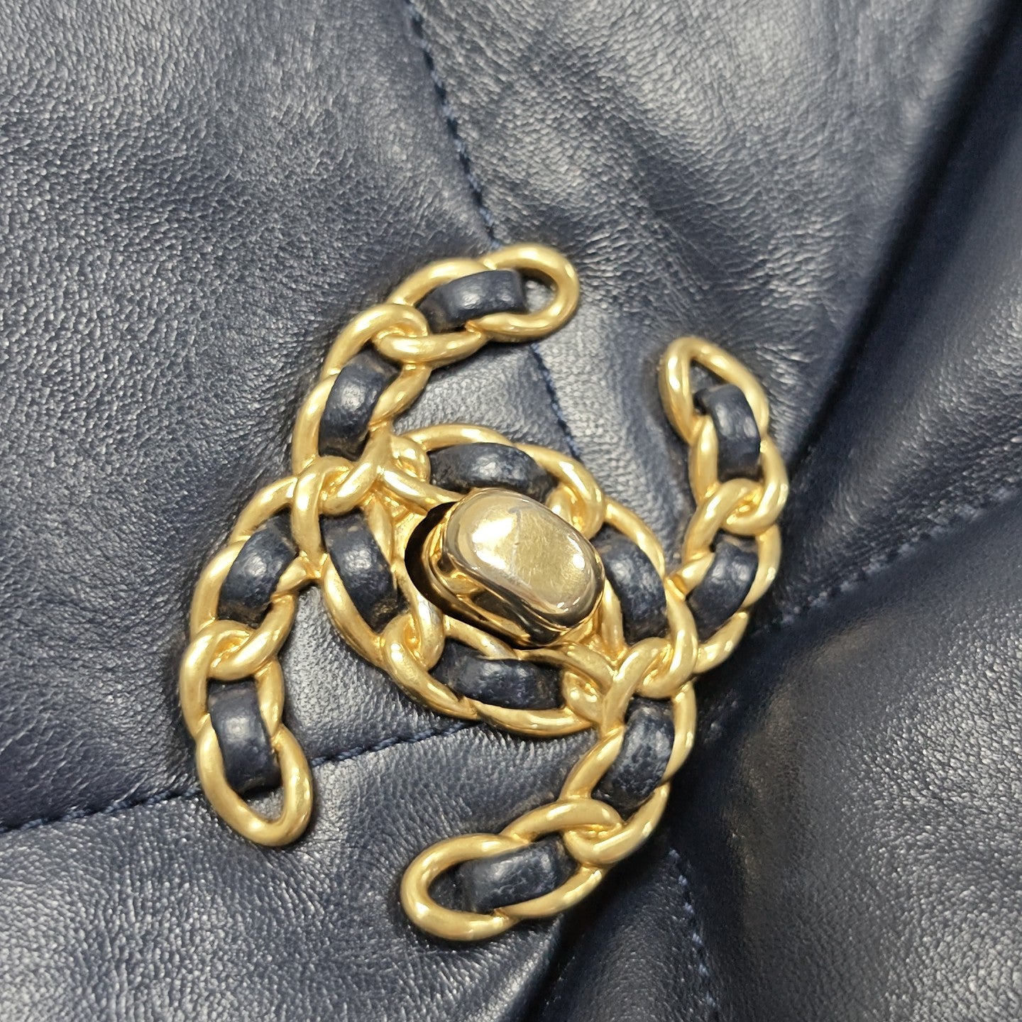 CHANEL 19 Small Quilted Lambskin Blue