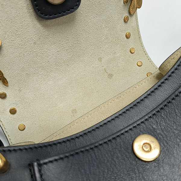 Leather Shoulder Bag Black