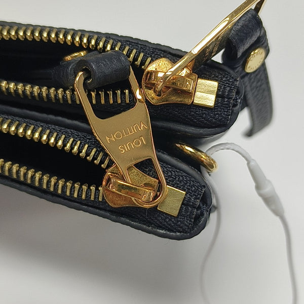 Monogram Calfskin Shoulder Bag Black