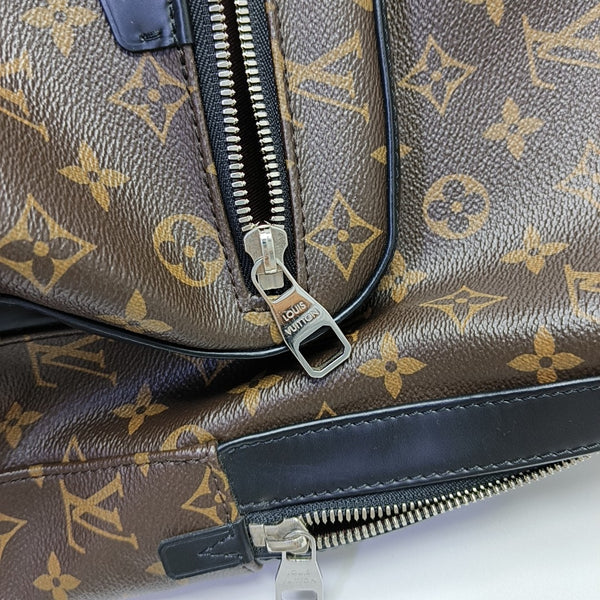 JOSH Monogram Coated Canvas Brown