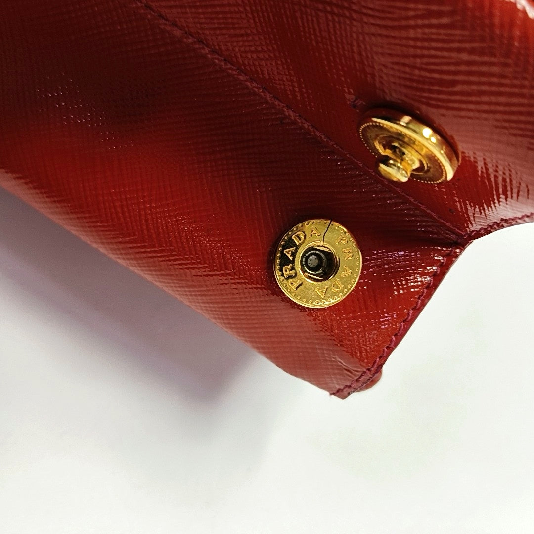 Galleria Small Saffiano Calfskin Red
