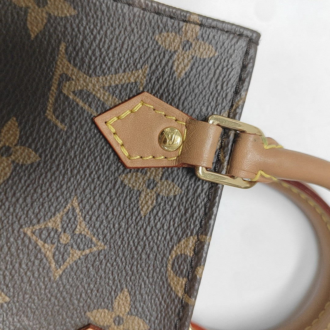 Authenticated pre-owned  SAC PLAT Mini Monogram Coated Canvas Brown - Tote Bag at Looply