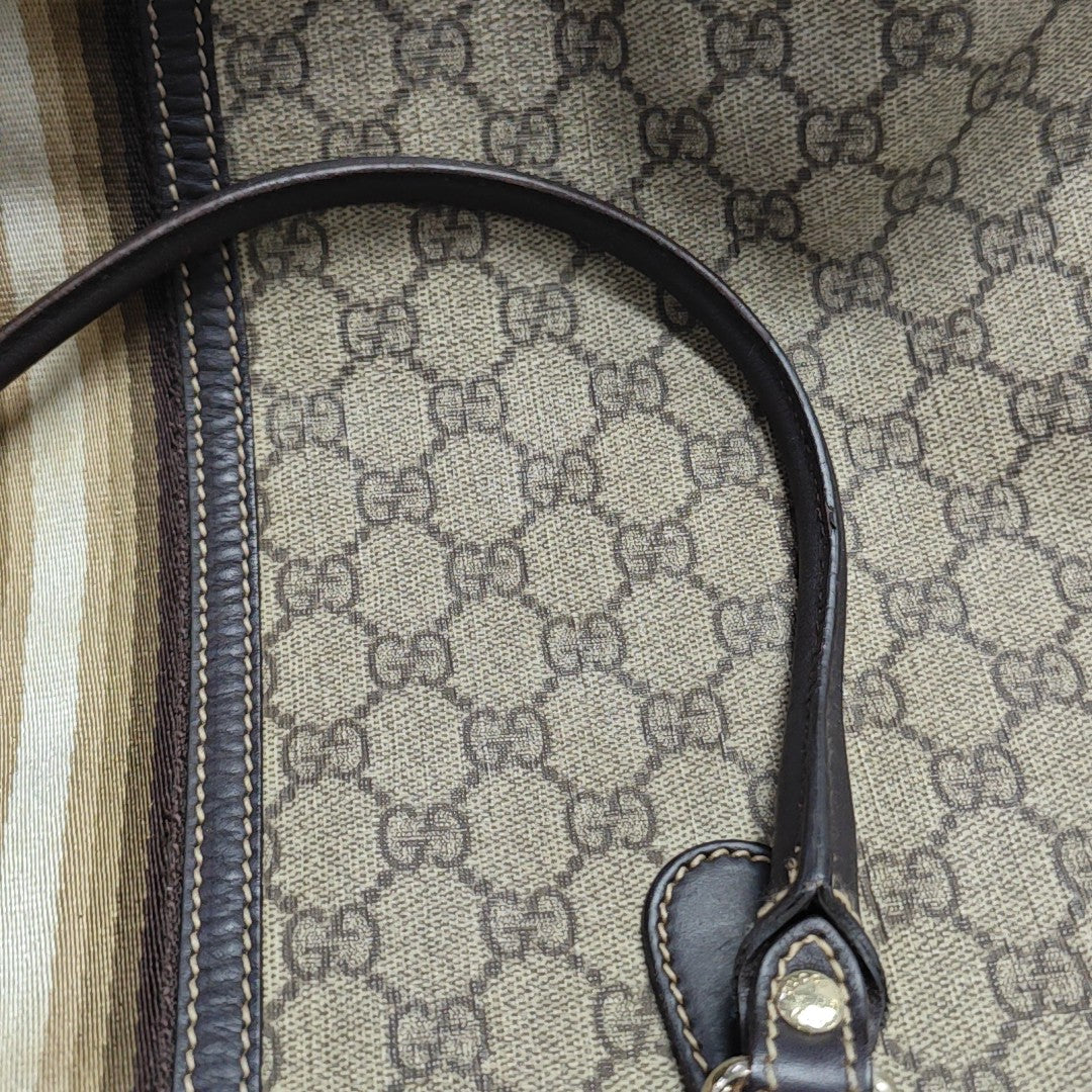 Monogram Coated Canvas Tote Bag Beige
