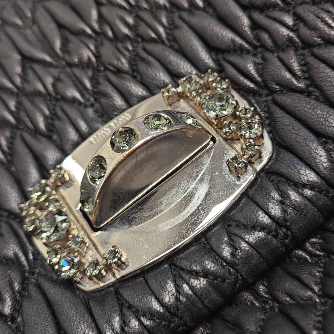 Crystal Lambskin Black