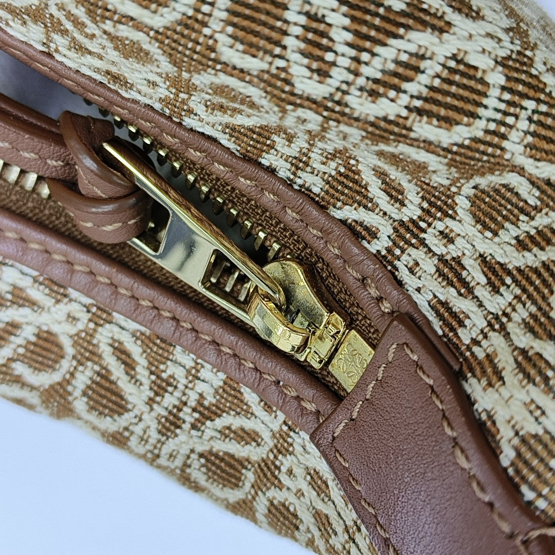Monogram Canvas Top Handle Bag Brown