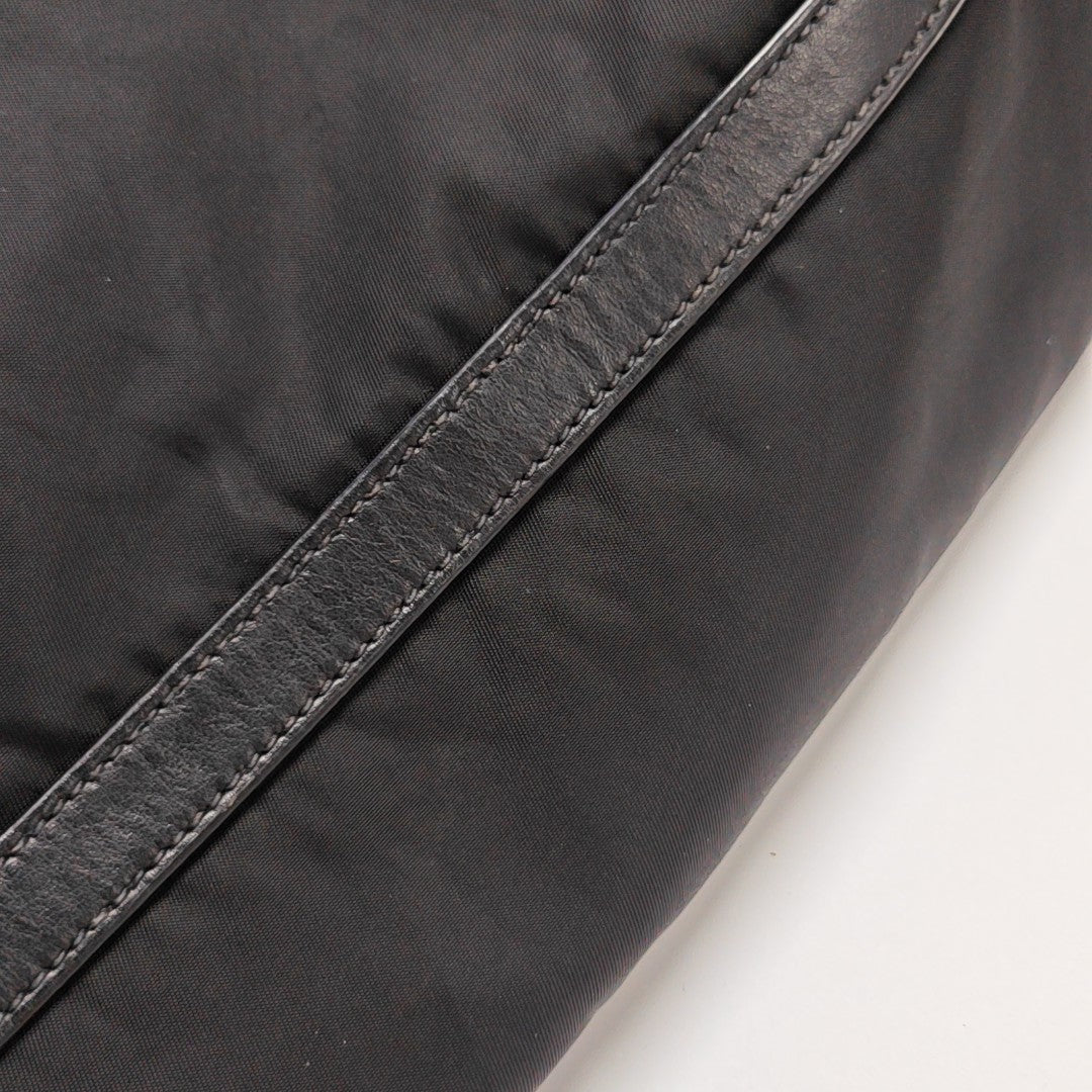 Nylon Shoulder Bag Black
