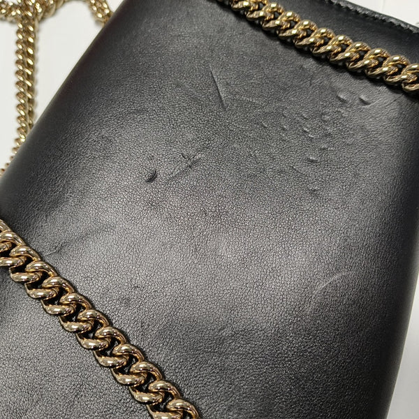 Emily Chain Calfskin Black
