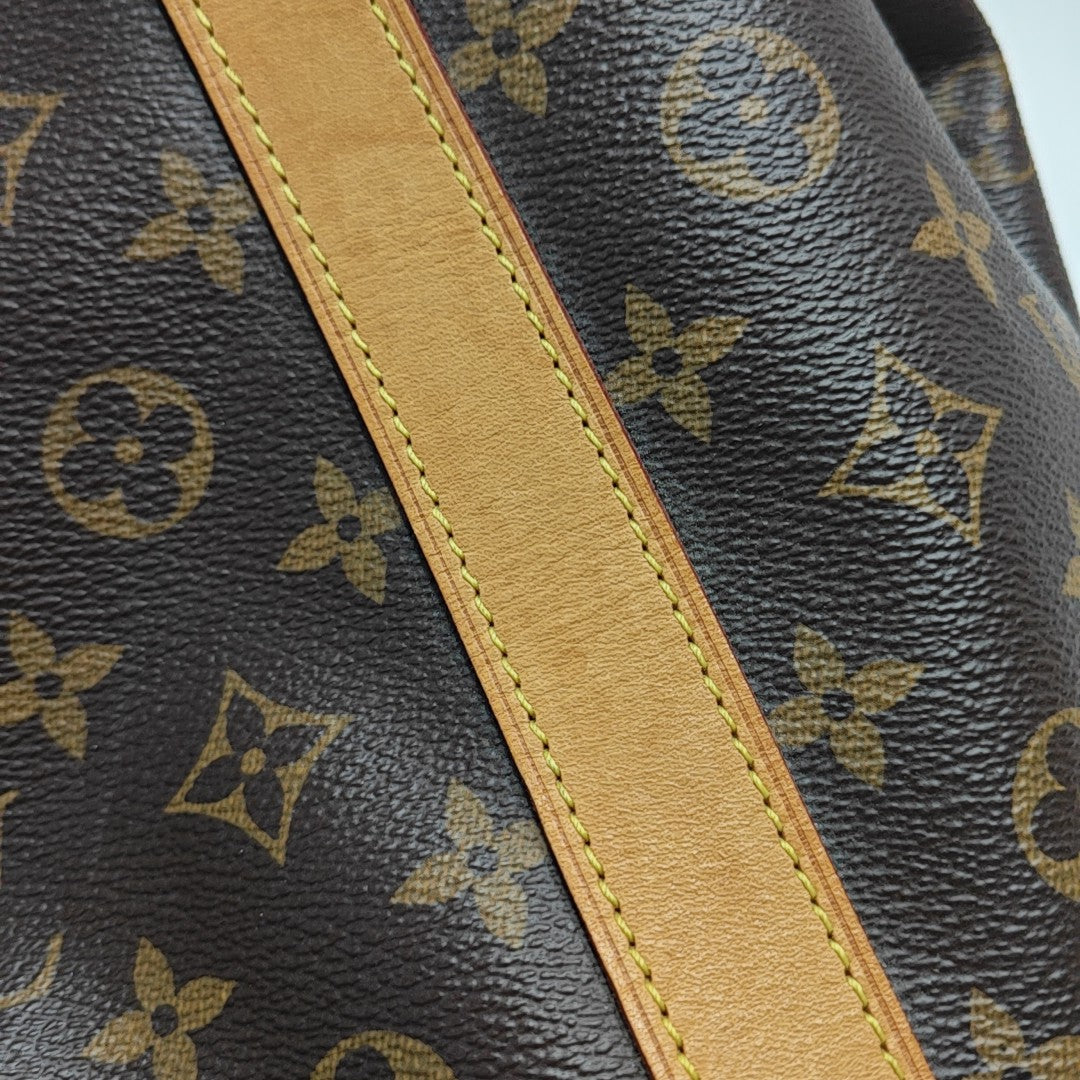 KEEPALL 50 Monogram Coated Canvas Brown