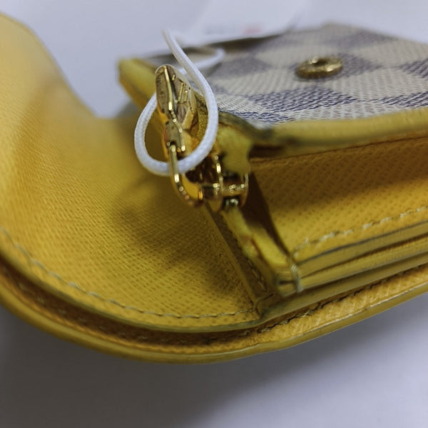 ZOE Damier Azur Coated Canvas White Wallet