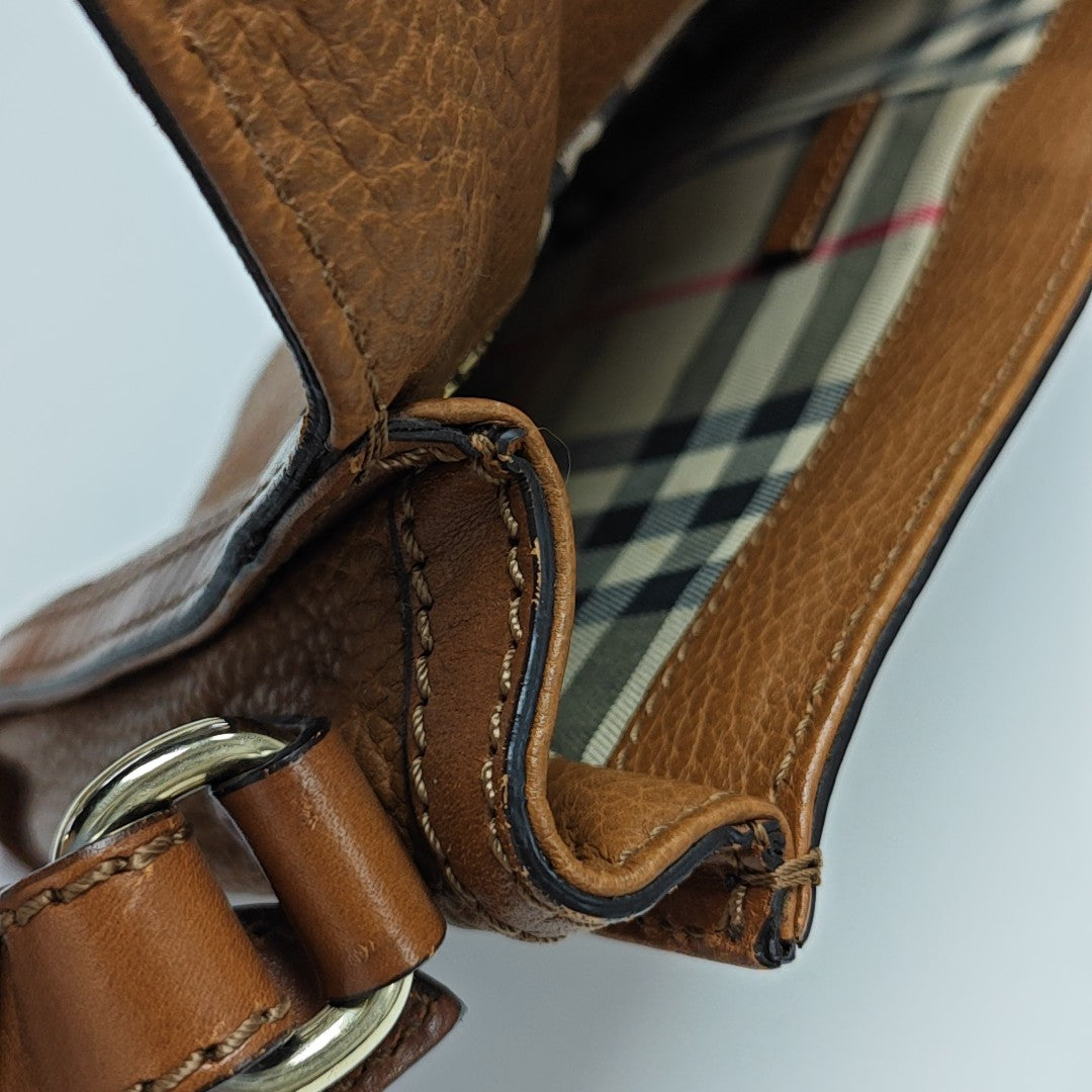 Calfskin Shoulder Bag Brown