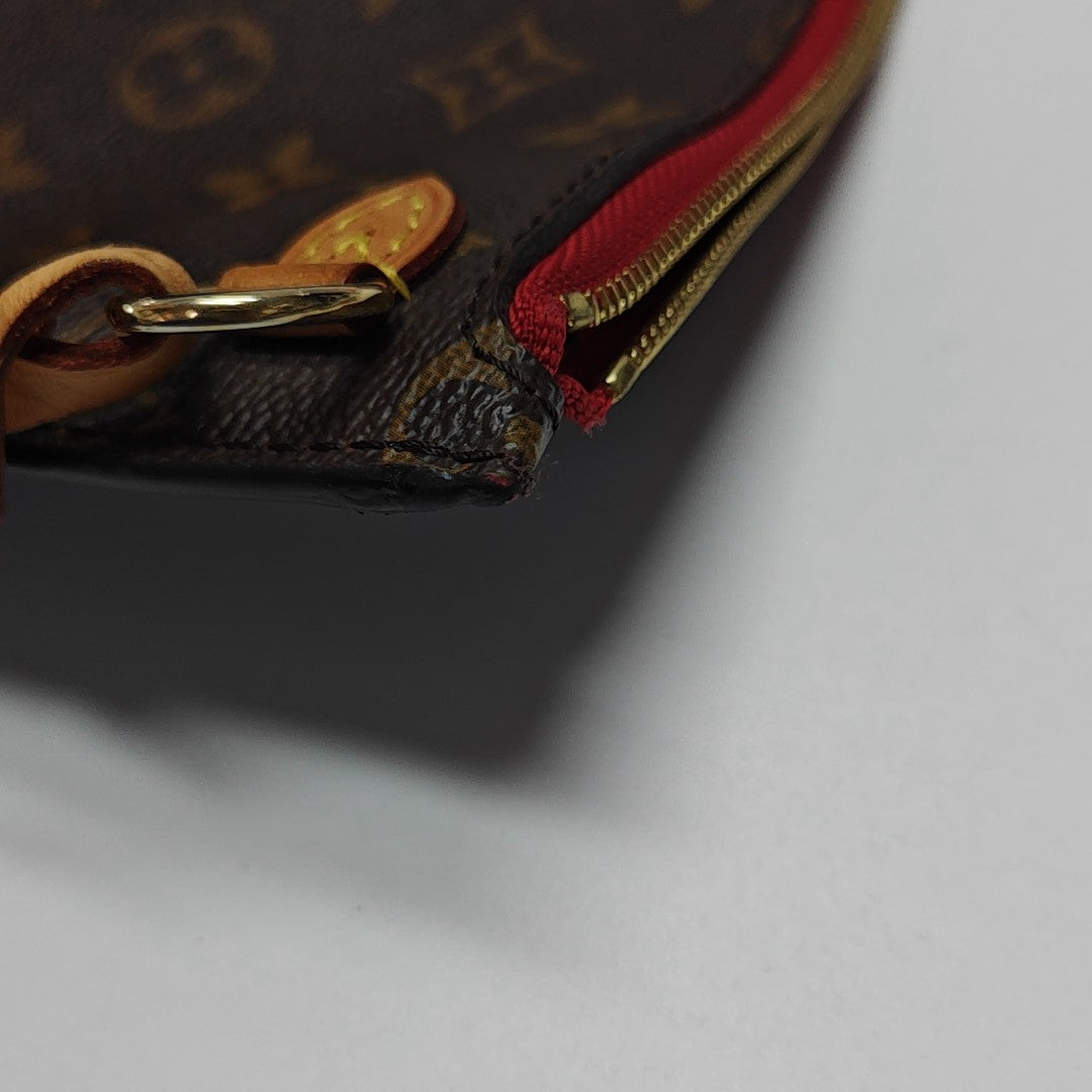 NEVERFULL MM Monogram Coated Canvas Brown