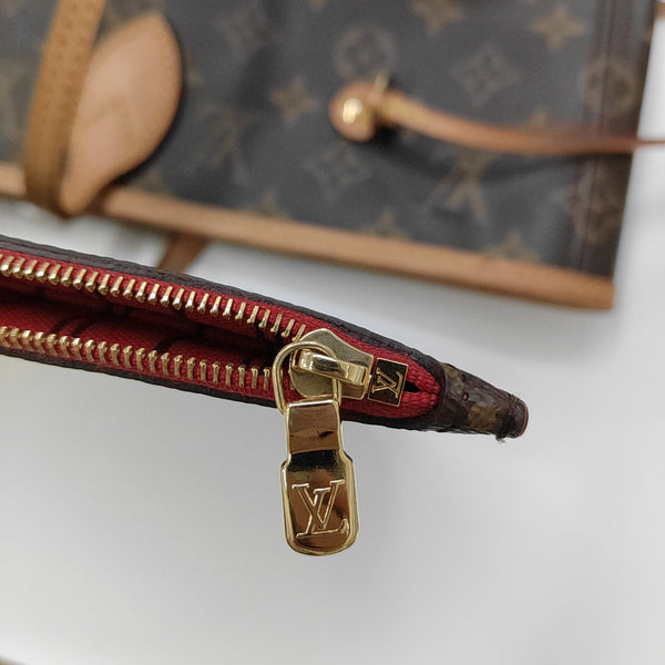 NEVERFULL MM Monogram Coated Canvas Brown