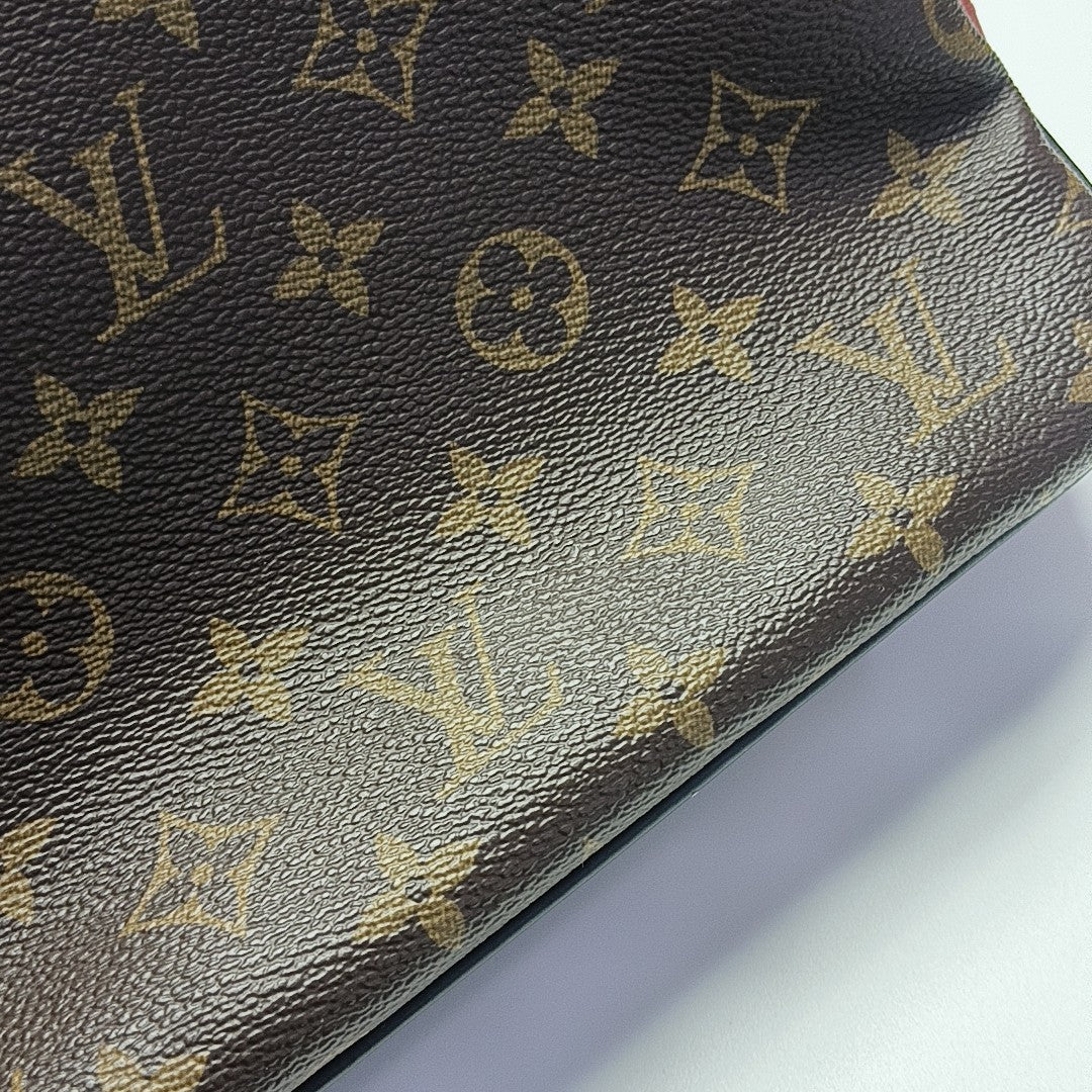 Monogram Coated Canvas Tote Bag Brown