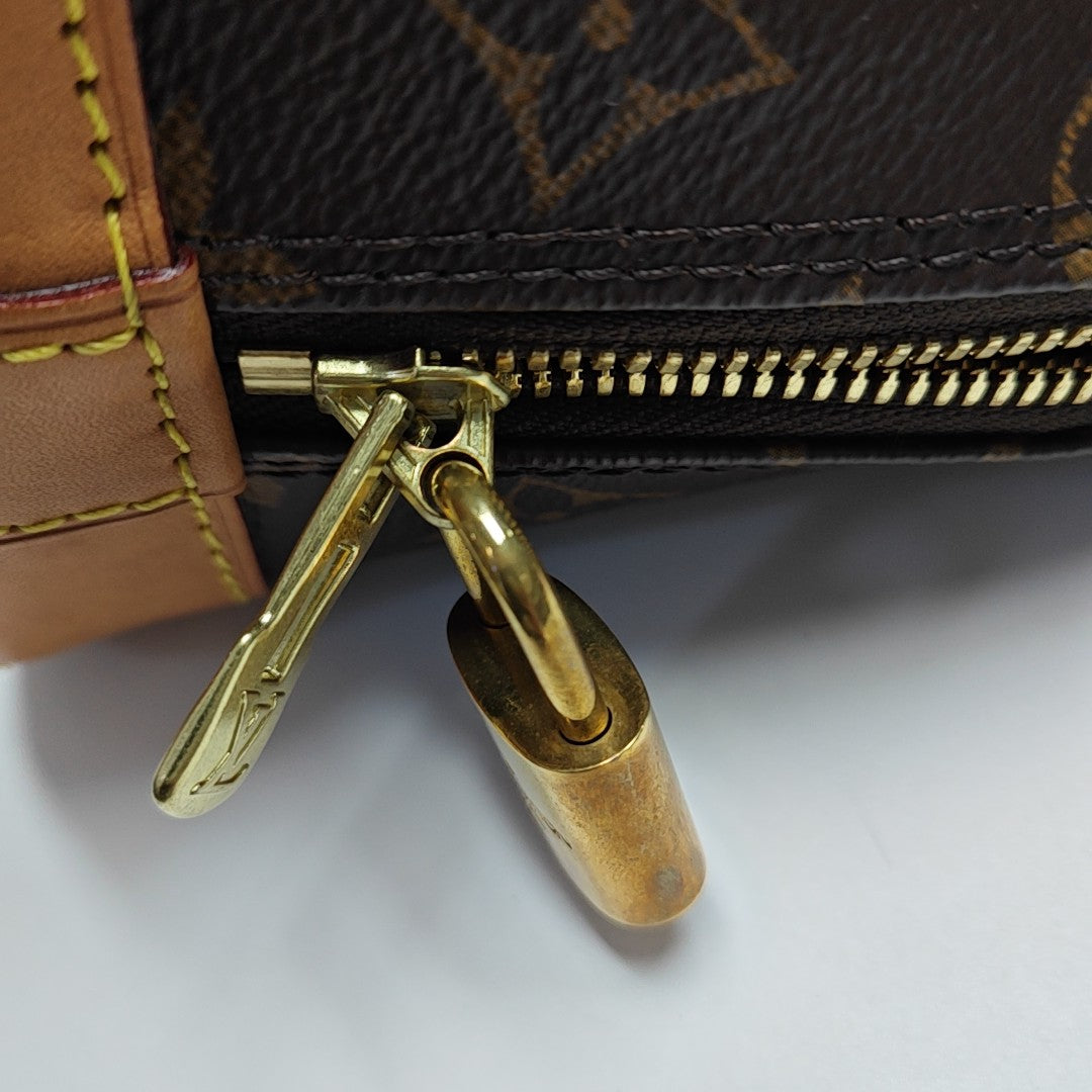ALMA BB Monogram Coated Canvas Brown
