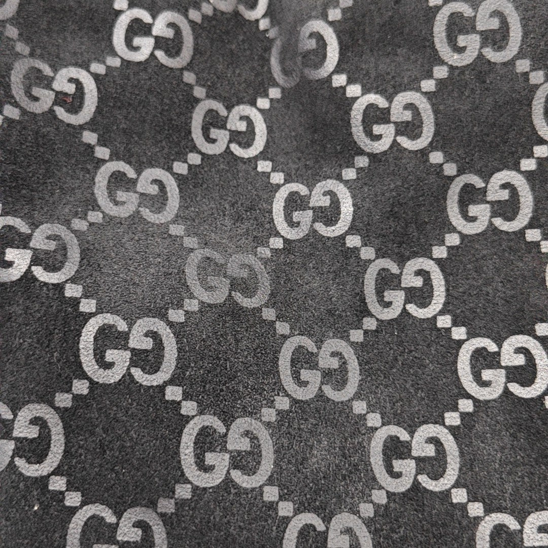 Monogram Suede Top Handle Bag Black